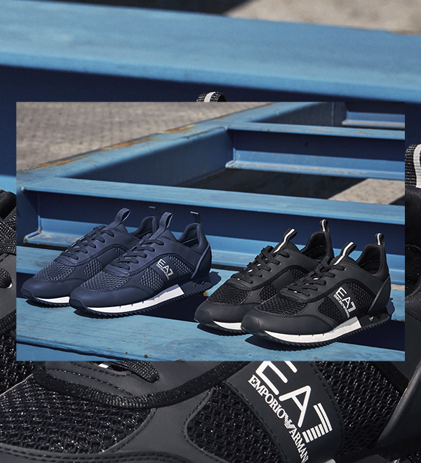 emporio armani ea7 mesh run black