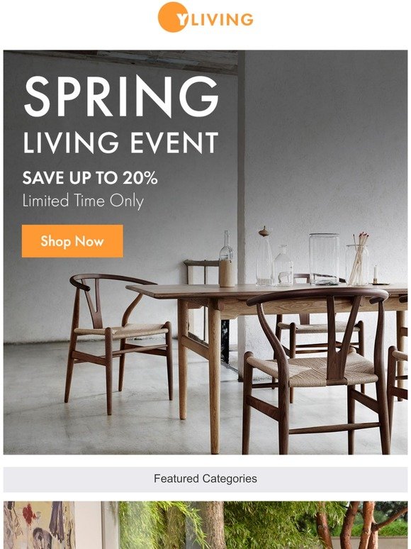Spring Living Event: Save up to 20%