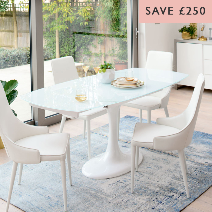 dwell treble extending dining table