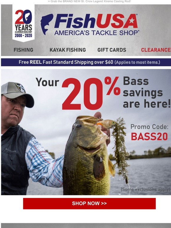 Shop Bass Today & Save 20 on Most Items Milled
