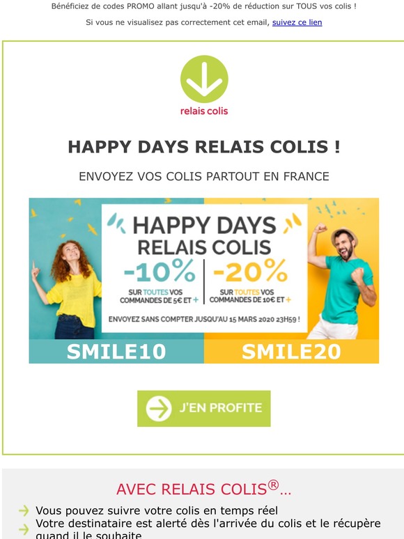 Les Happy Days Relais Colis ... C'est parti pour les promos !