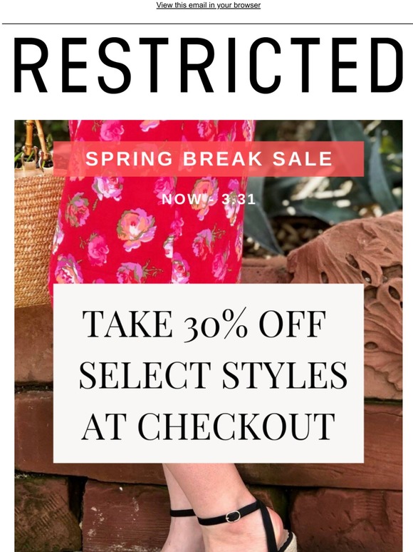 Spring Break Sale 👡 🏖
