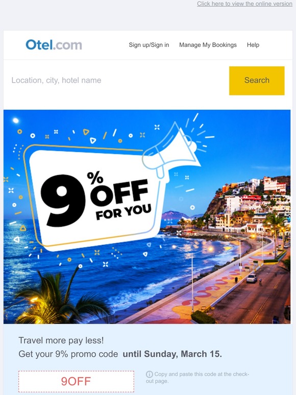 Check inside to save on your next vacation package💛