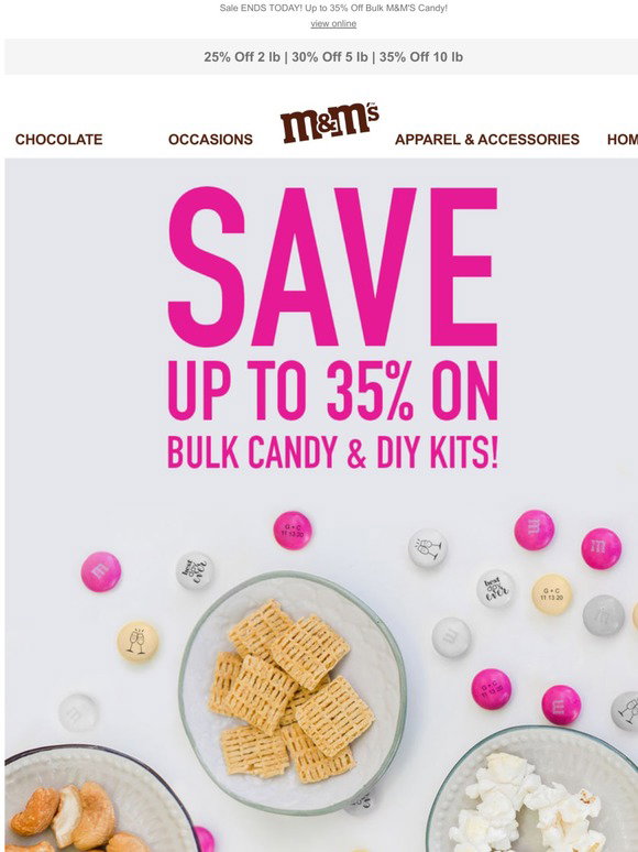 My M M S Ends Today Up To 35 Off Bulk M M S Candy Milled