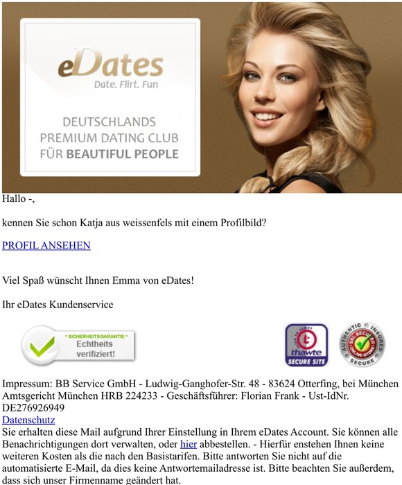 Kennst du schon Katja aus weissenfels mit  einem Profilbild?