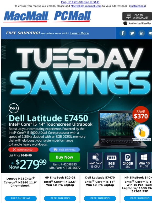 WOW! Time for a Dell Ultrabook Touchscreen $279