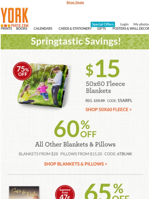 Ready for Spring? Us too...5¢ Prints, 55-75% Off Blankets, Cards, Posters, Mugs & More...Open Now!