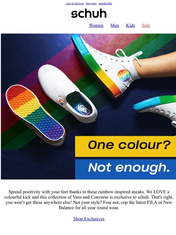 schuh rainbow vans