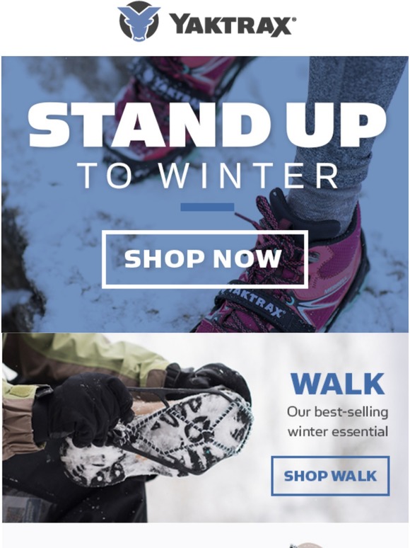 Walk Through Anything With Yaktrax Traction Devices.