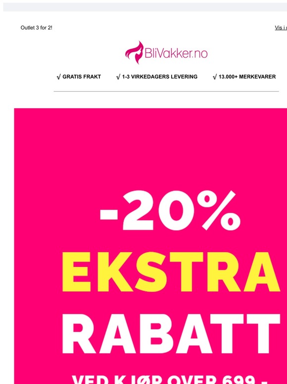 Blivakker rabattkode 20%