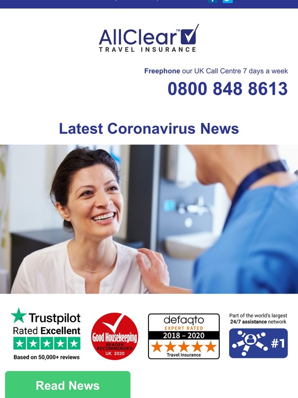 🌐 Coronavirus health and travel advice for
