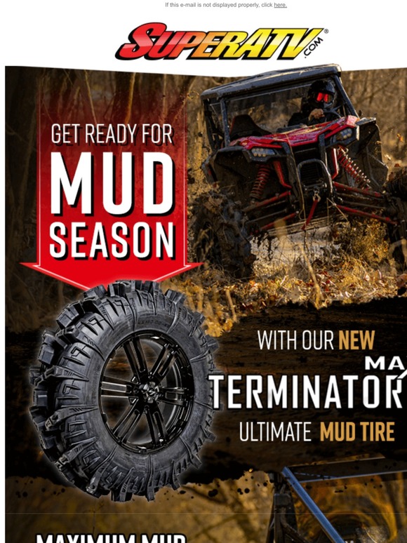 Super ATV Terminator MAX Mud Tires Now Available! 👍 Milled