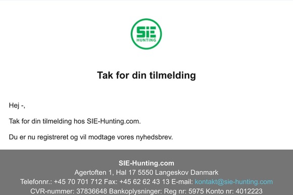 Tak for din tilmelding
