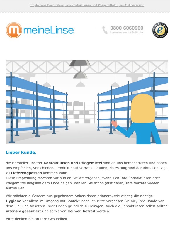 Wichtige Mitteilung an unsere Kunden!