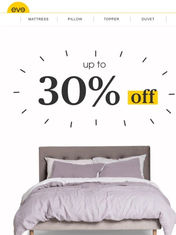 Sleep better with up to 30% off