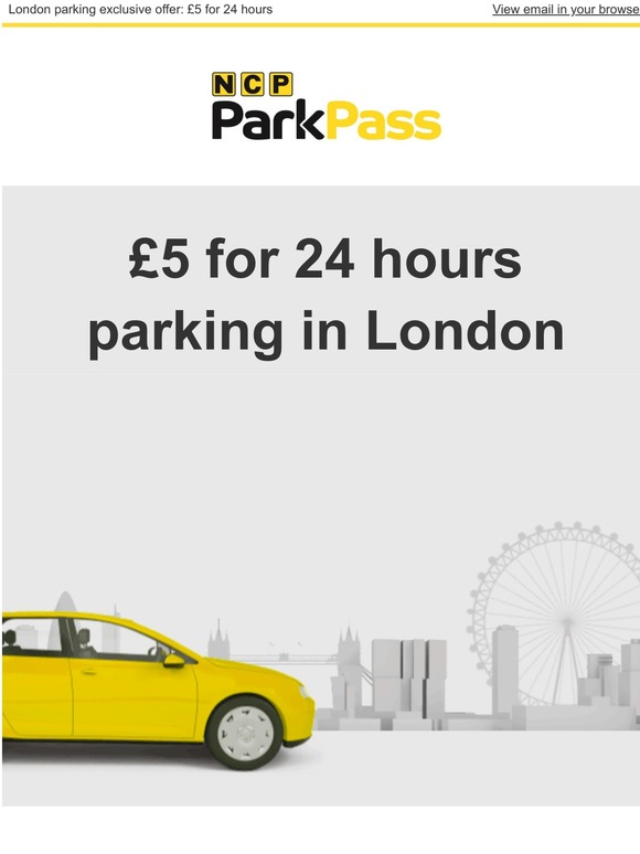 NCP Season Tickets Exclusive ParkPass App offer £5 for 24 hours