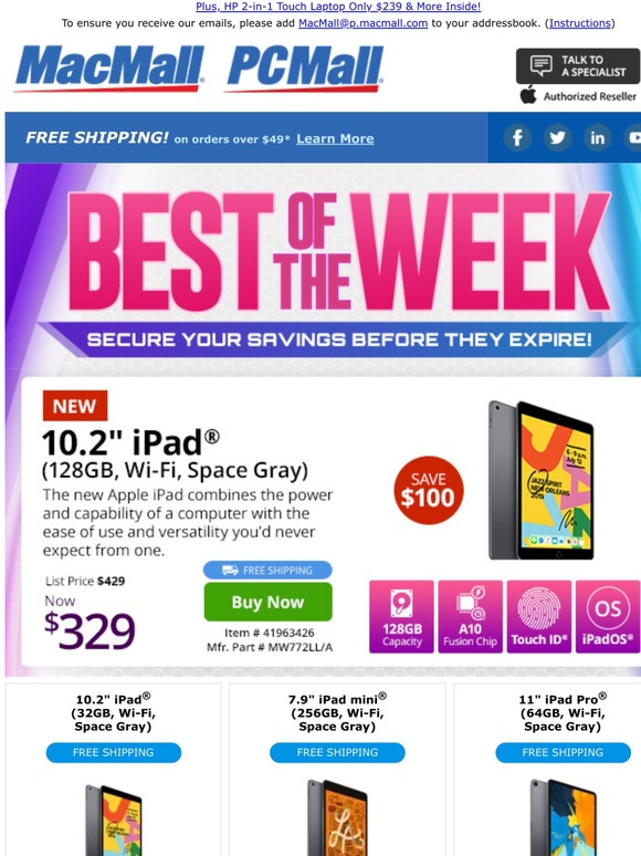 FriDEALS are Here! 256GB iPad Mini $534 | $70 Off 11" iPad Pro