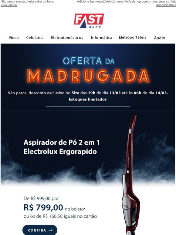Fastshop BR: Oferta da Madrugada: Aspirador de Pó! | Milled