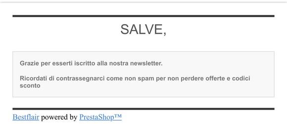 [Bestflair] Conferma newsletter