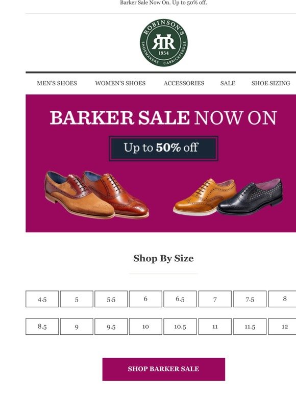 barker shoes robinsons
