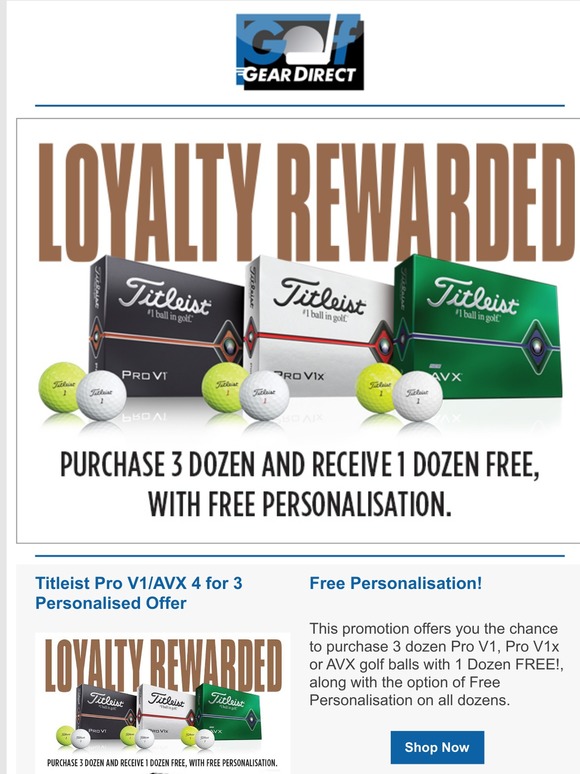 titleist pro v1 personalised 4 for 3