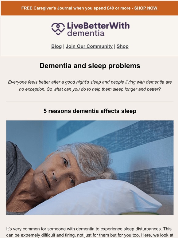 Dementia & Sleep: Tips for a better night's sleep