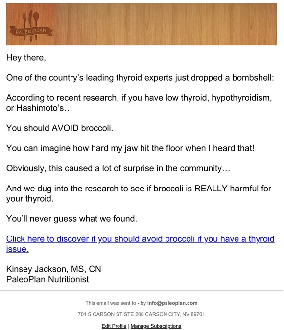 PaleoPlan broccoli & your thyroid Milled