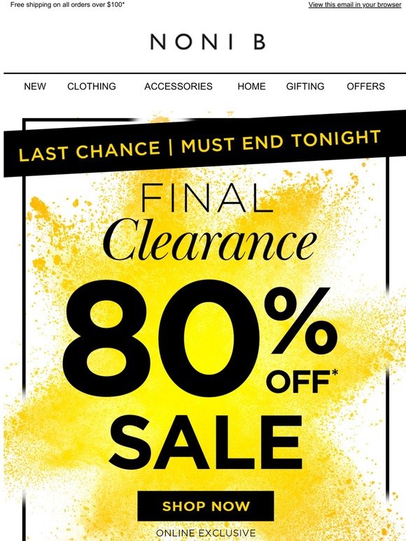 Shop The FINAL Clearance Sale ...