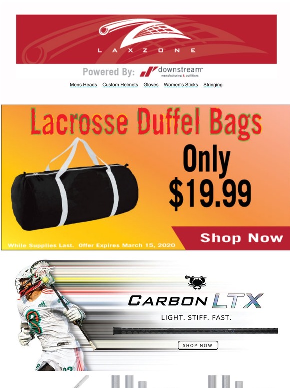 Last Chance For $19.99 Lacrosse Duffel Bag