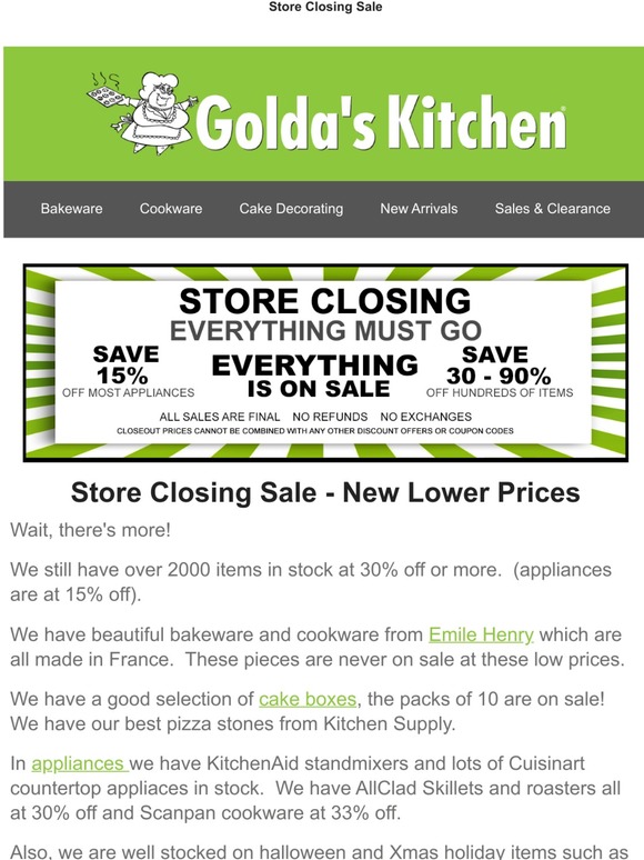 We Still Have Over 2000 Items to Clear In Our Store Closing Sale - Huge Savings...