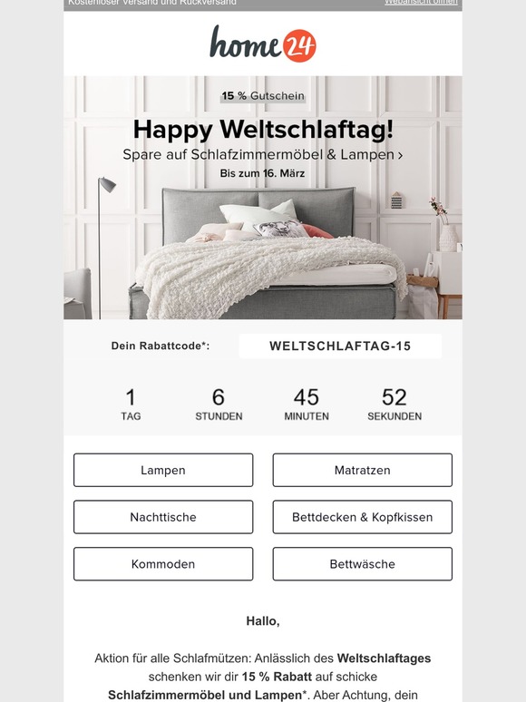⏰ Jetzt aber schnell: -15 % nur bis morgen