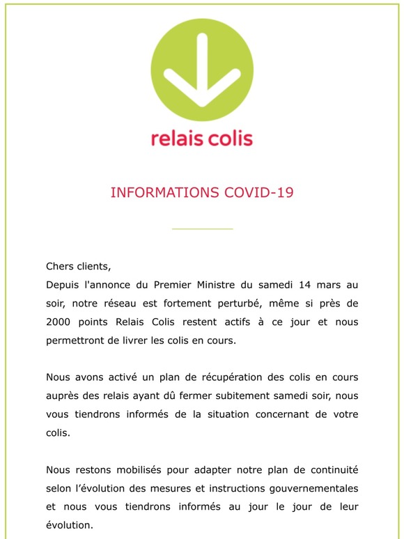 INFORMATIONS COVID-19