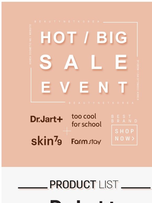 [beautynetkorea] Best Brand Hot & Big Sale Event!