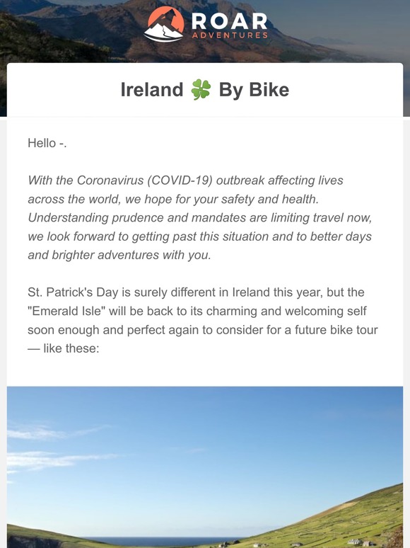 🍀 Thinking of Ireland on St. Patrick's Day