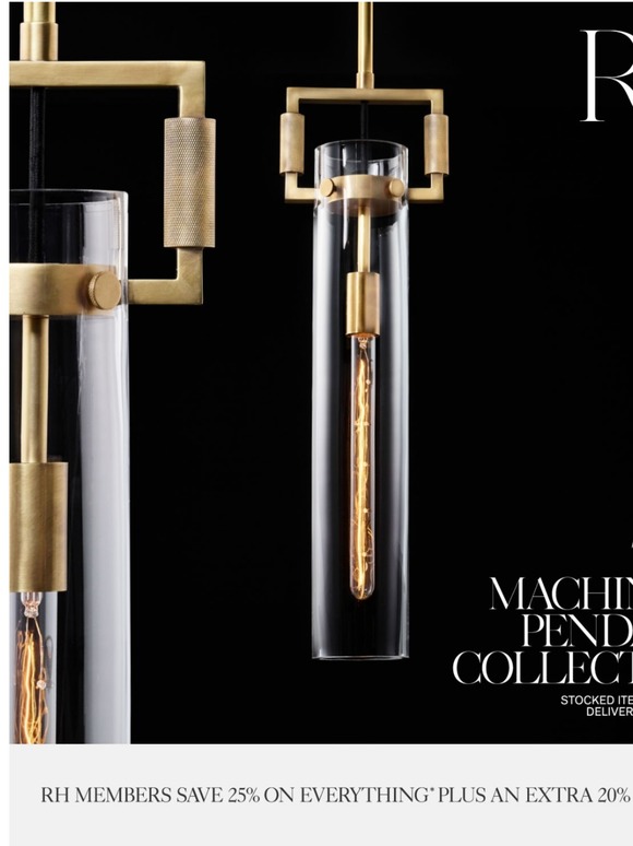 Restoration Hardware The Machinist Pendant Lighting Collection by