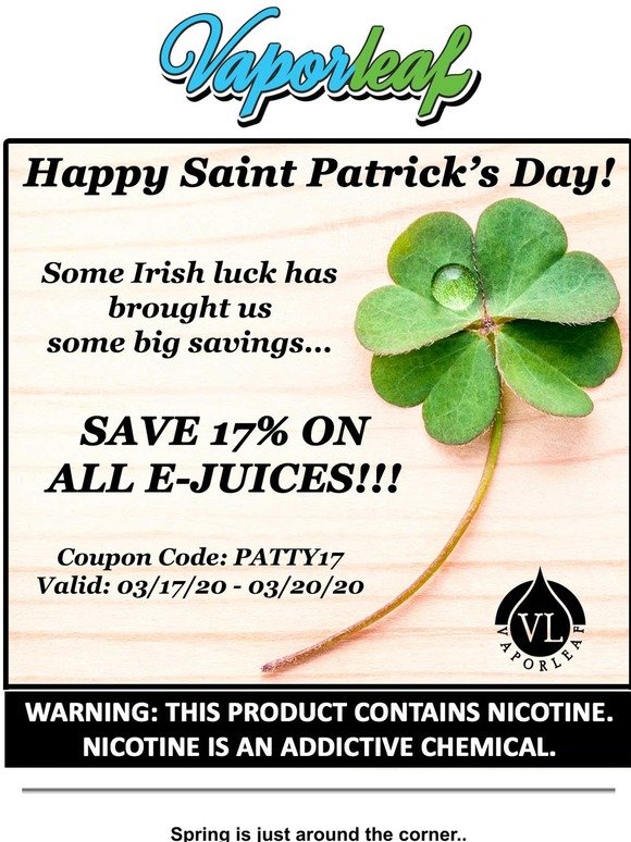 Saint Patrick's Day Sale!
