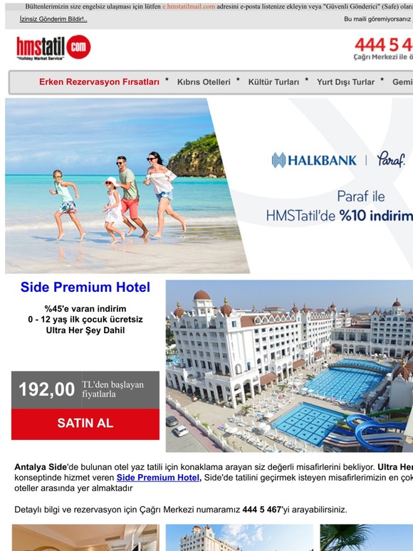 %45 indirim Side Premium Hotel'de... Bu fırsatı kaçırmayın!