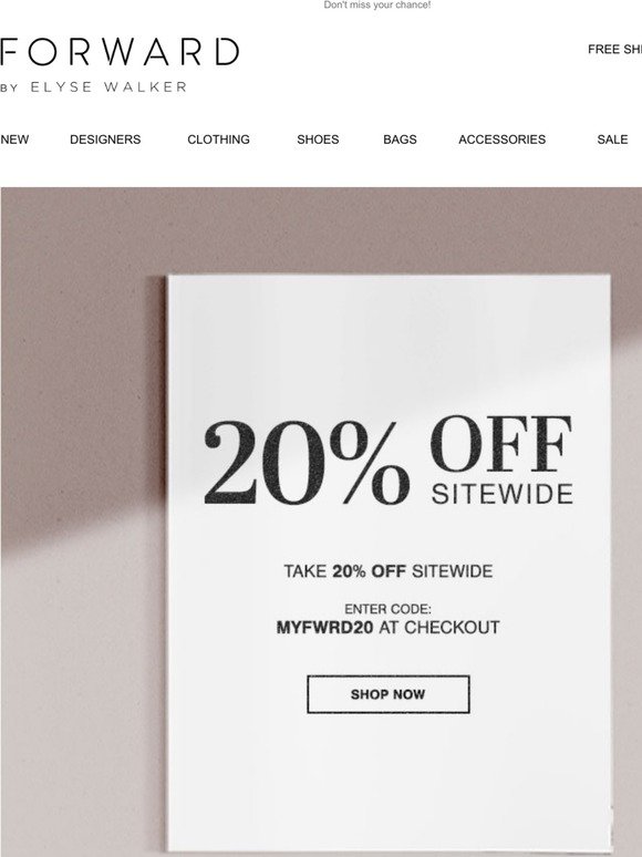 Forward By Elyse Walker You Now Have 20 Off Sitewide Milled