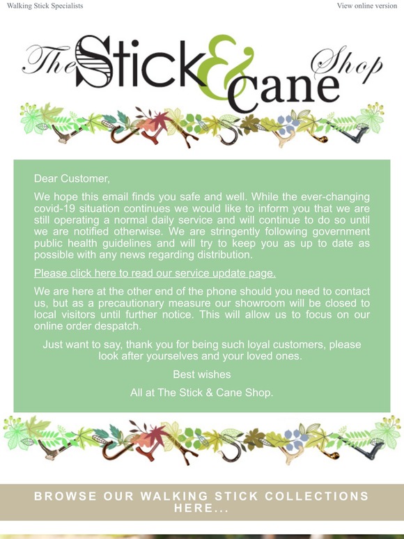 The Stick & Cane Shop Spring 2020 Update