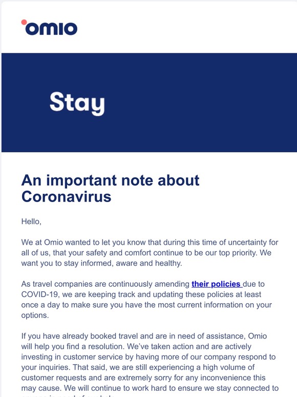 A message from our CEO about COVID-19