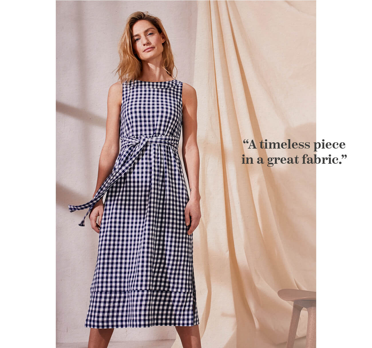 fatface laurie gingham midi dress