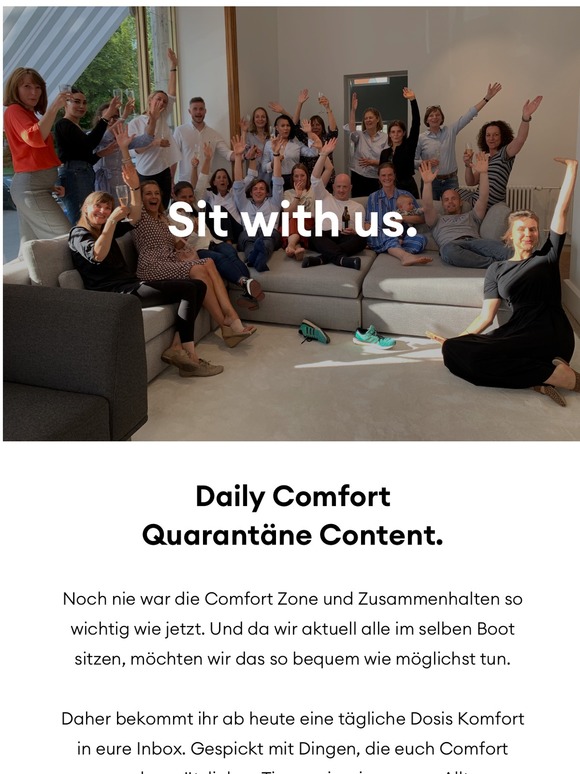 Sit with us – Daily Comfort Quarantäne Content