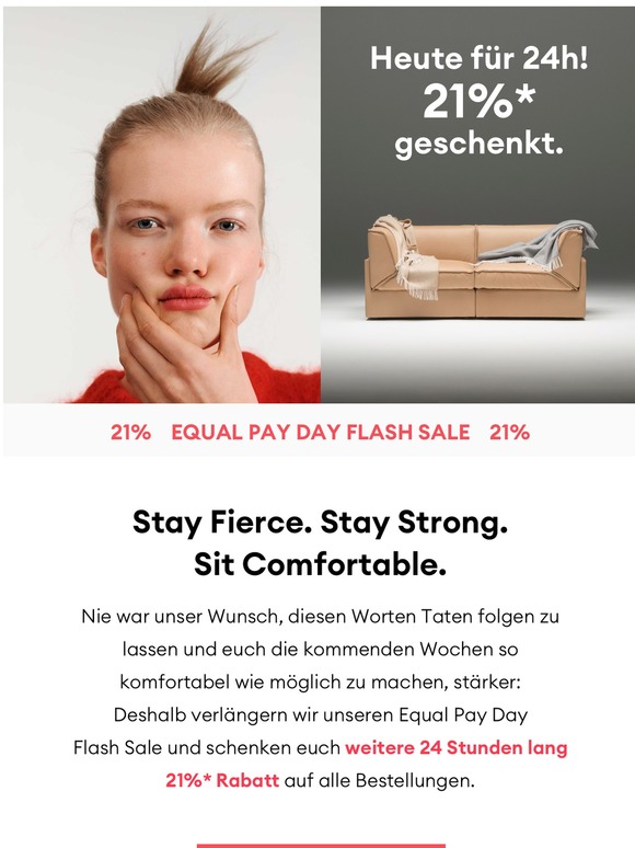 Verlängert: 21%* zum Equal Pay Day.