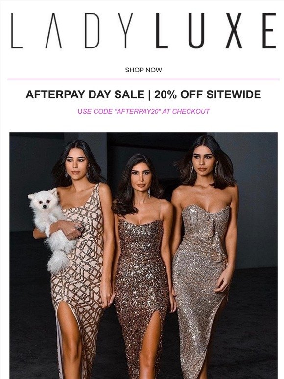 AFTERPAY SALE 20% OFF SITEWIDE