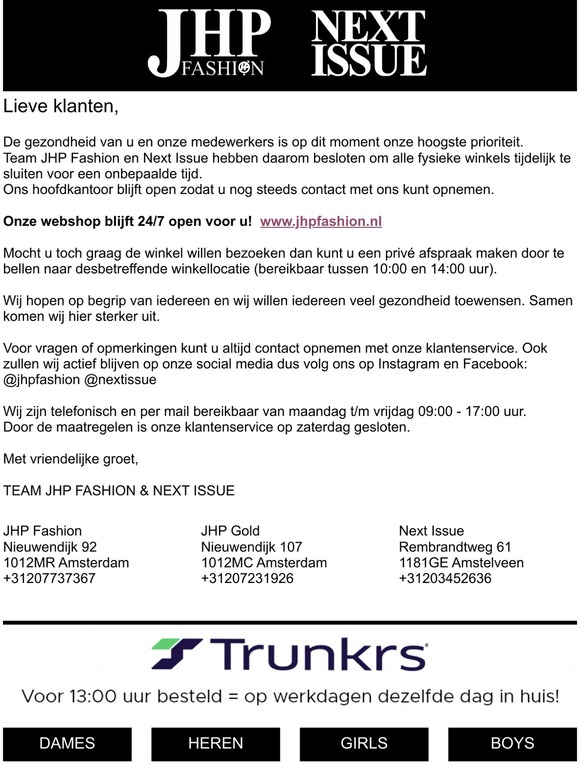 Huishoudelijke mededeling | COVID-19