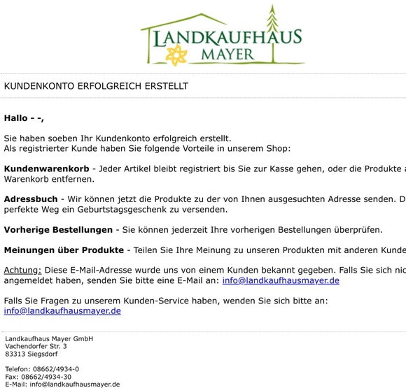 Ihr Kundenkonto