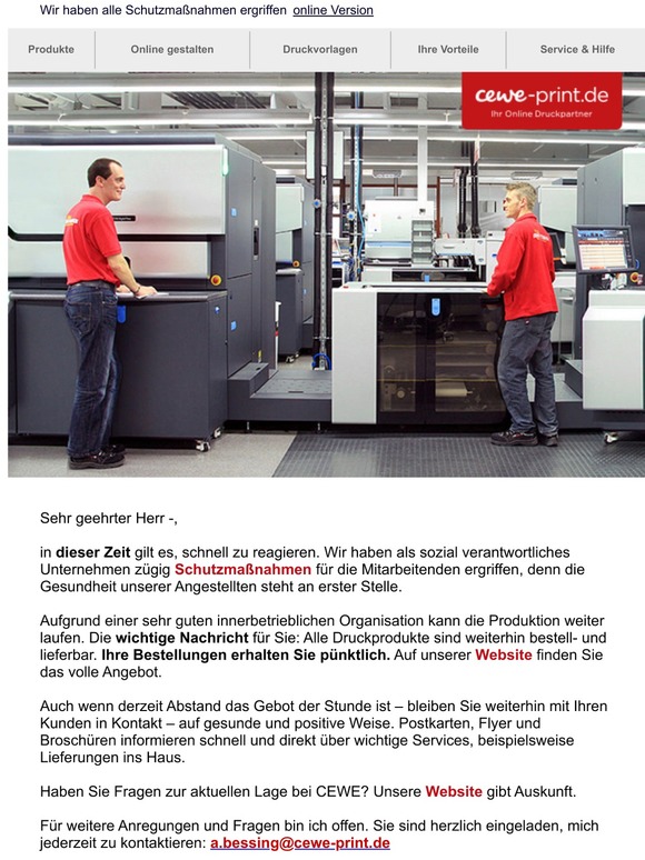 Infos zur Lage: Wir liefern pünktlich