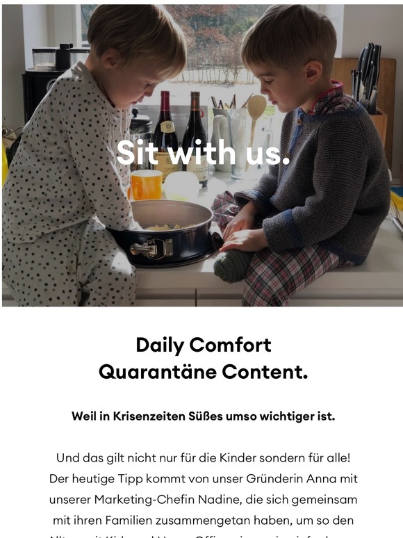 Sit with us // Daily Comfort Quarantäne Content
