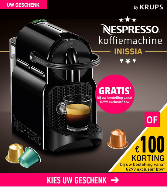 Bruneau.nl: Bij uw bestelling, deze Nespresso koffiemachine of €100 korting? | Milled