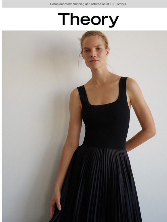 theory pleated tank dress